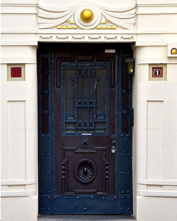 art nouveau door