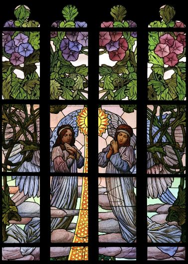 art nouveau stained glass